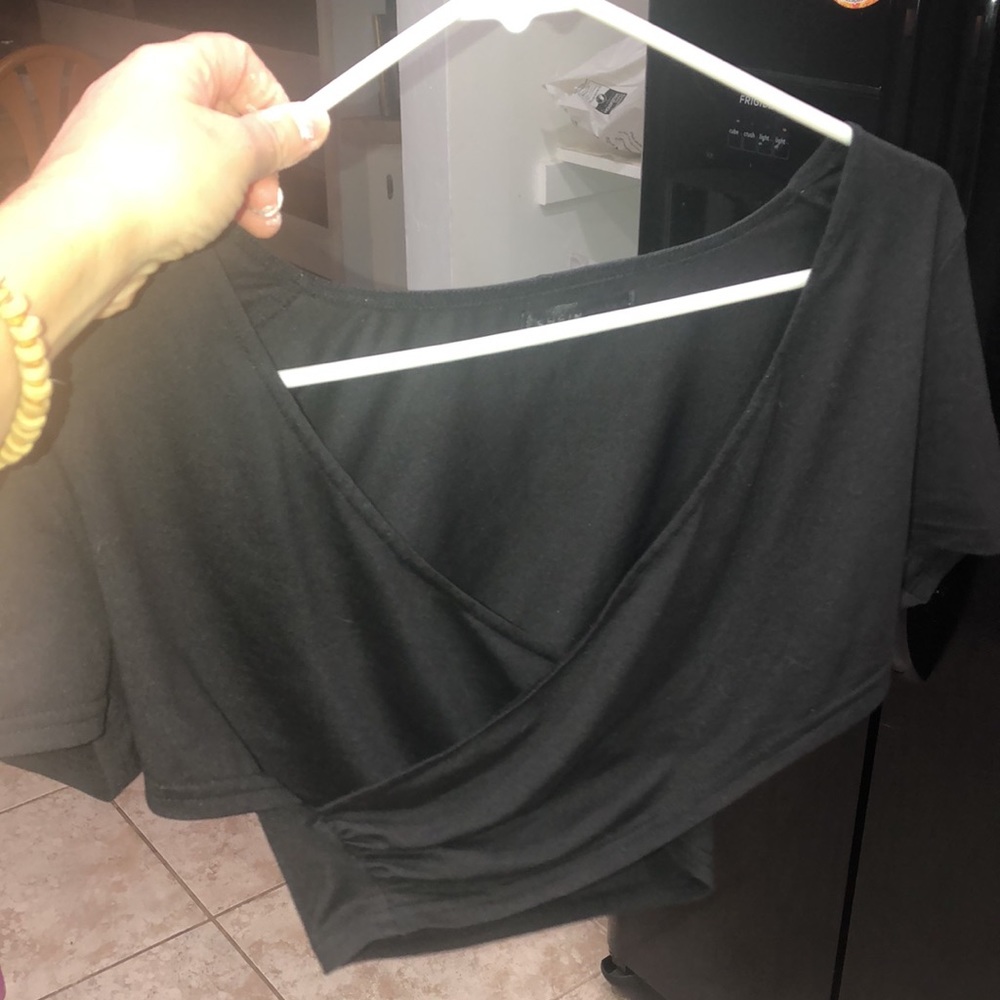 Shein Black Cropped Top